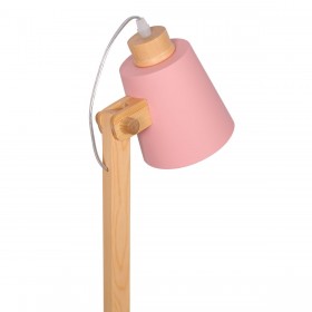 Lampada da tavolo DKD Home Decor Verde Rosa Naturale Legno Metallo 50 W 220 V 18 x 20 x 45 cm 15 x 20 x 50 cm (2 Unità)