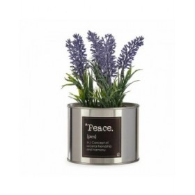 Pianta Decorativa Ibergarden Metallo Plastica Lattina Lavanda 10 x 18 x 10 cm (6 Unità)