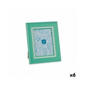 Cornice Portafoto Cristallo Verde Plastica (23 x 28 x 2 cm) (6 Unità)