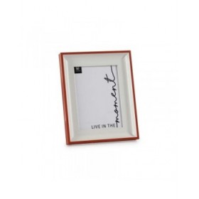 Cornice Portafoto Cristallo Rosso Bianco Plastica (2,5 x 26,2 x 21 cm) (6 Unità)