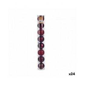 Set di palline di Natale Viola Plastica Ø 7 cm (24 Unità)