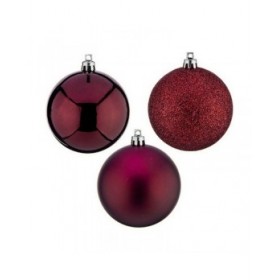 Set di palline di Natale Viola Plastica Ø 7 cm (24 Unità)