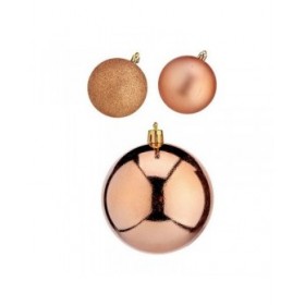 Set di palline di Natale Rame Plastica 8 x 9 x 8 cm (24 Unità)