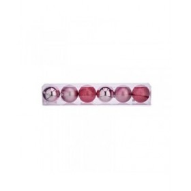 Set di palline di Natale Krist+ 00788 Rosa Plastica Ø 8 cm (24 Unità)