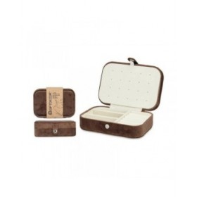 Scatola-Portagioie Marrone Velluto (16,2 x 6 x 11,5 cm) (12 Unità)