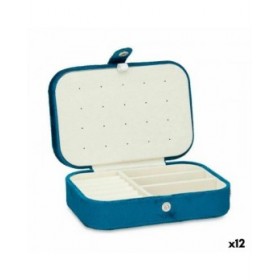 Scatola-Portagioie Azzurro Velluto (16,2 x 6 x 11,5 cm) (12 Unità)