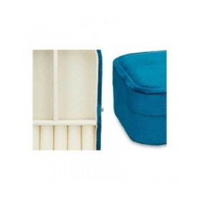 Scatola-Portagioie Azzurro Velluto (16,2 x 6 x 11,5 cm) (12 Unità)