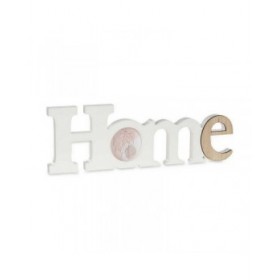Cornice Portafoto Home Bianco Marrone Legno MDF 40 x 13,5 x 1,7 cm (6 Unità)
