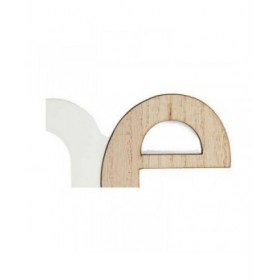 Cornice Portafoto Home Bianco Marrone Legno MDF 40 x 13,5 x 1,7 cm (6 Unità)