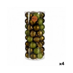 Set di palline di Natale Verde Plastica (4 Unità)