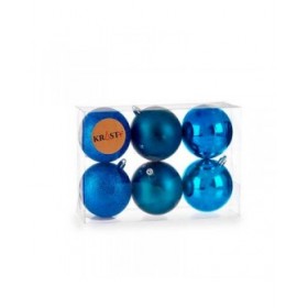 Set di palline di Natale Krist+ 00771 Azzurro Plastica (12 Unità)