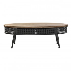 Tavolino da Caffè DKD Home Decor Marrone Nero Metallo Abete 120 x 58 x 42 cm
