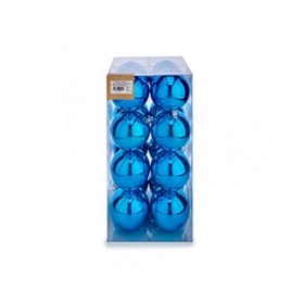 Set di palline di Natale Krist+ K1912475-1 Azzurro Plastica (12 Unità)