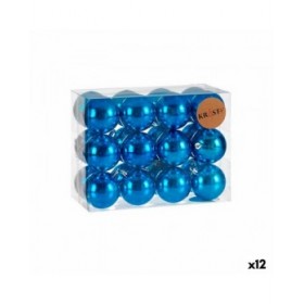 Set di palline di Natale Krist+ K1912477-1 Azzurro Plastica (12 Unità)