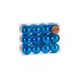 Set di palline di Natale Krist+ K1912477-1 Azzurro Plastica (12 Unità)