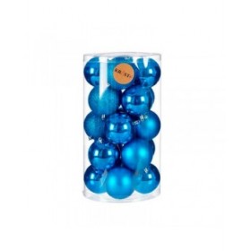 Set di palline di Natale Krist+ K1912481-2 Azzurro Plastica (6 Unità)