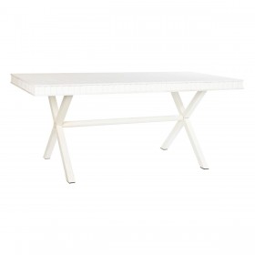 Tavolo da Pranzo DKD Home Decor Bianco Metallo Legno di mango 180 x 90 x 76 cm