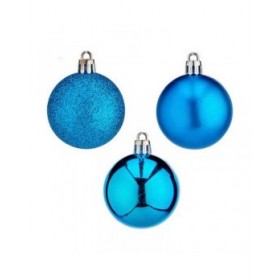 Set di palline di Natale Krist+ K1912484-2 Azzurro Plastica (12 Unità)