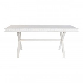 Tavolo da Pranzo DKD Home Decor Bianco Metallo Legno di mango 180 x 90 x 76 cm