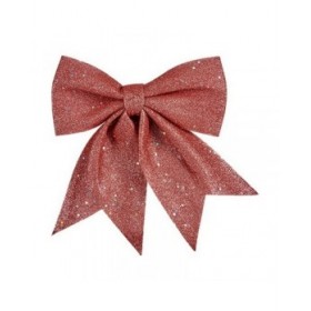 Decorazione Natalizia Krist+ K19121444-7 Rosa polistirene Plastica Fiocco 20,5 x 3 x 25,5 cm (12 Unità)
