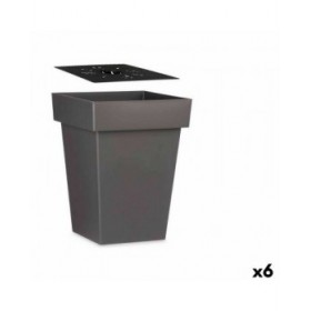 Vaso Autoirrigante Ibergarden 87949 Grigio Plastica 37 x 51 x 37 cm (6 Unità)