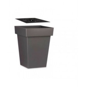 Vaso Autoirrigante Ibergarden 87949 Grigio Plastica 37 x 51 x 37 cm (6 Unità)
