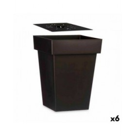 Vaso Autoirrigante Ibergarden 87950 Antracite Plastica 37 x 51 x 37 cm (6 Unità)