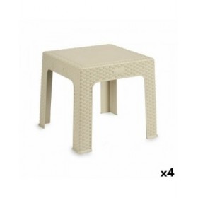 Tavolo per Bambini Kipit Rattan Crema 47 x 42,5 x 47 cm (4 Unità)