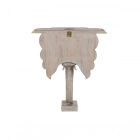 Ingresso DKD Home Decor Elefante Bianco Grigio Dorato Ottone Legno di mango 80 x 30 x 96 cm