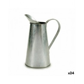 Vaso Ibergarden J60700-B Argentato Zinco Modello Scaldalatte 17 x 21,5 x 11,3 cm (24 Unità)