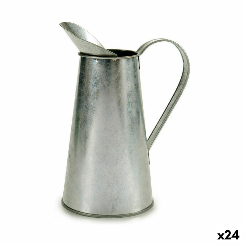 Vaso Ibergarden J60700-B Argentato Zinco Modello Scaldalatte 17 x 21,5 x 11,3 cm (24 Unità)