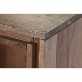 Credenza DKD Home Decor 142 x 40 x 81 cm Nero Metallo Marrone Acacia