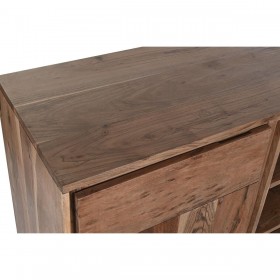 Credenza DKD Home Decor 142 x 40 x 81 cm Nero Metallo Marrone Acacia
