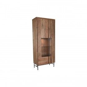 Stand Espositore DKD Home Decor 80 x 40 x 197 cm Cristallo Alluminio Acacia