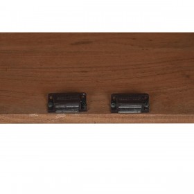 Stand Espositore DKD Home Decor 80 x 40 x 197 cm Cristallo Alluminio Acacia