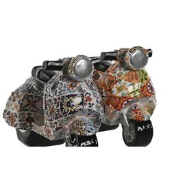 Mobile TV DKD Home Decor Bianco Beige Grigio Multicolore Ceramica Legno di mango 130 x 40 x 56 cm