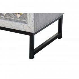 Cassettiera DKD Home Decor Ceramica Grigio Bianco Legno di mango (80 x 38 x 80 cm)