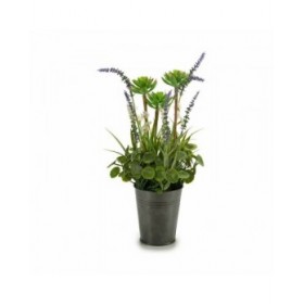 Pianta Decorativa Ibergarden XD16-818 Metallo Plastica Lavanda 13 x 40 x 13 cm (12 Unità)