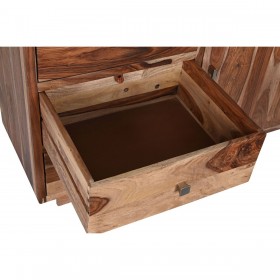Stand Espositore DKD Home Decor Cristallo Legno d'albero della gomma 100 x 42 x 190 cm