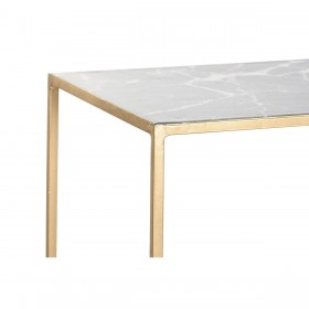 Set di 2 tavoli DKD Home Decor Bianco Nero Dorato 100 x 28 x 80 cm