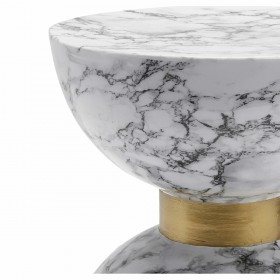 Tavolo aggiuntivo DKD Home Decor Bianco Ferro 33 x 33 x 35 cm