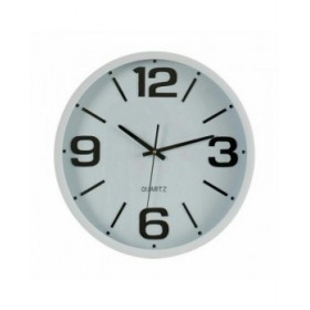 Orologio da Parete Bianco Nero Cristallo Plastica 40 x 5 x 40 cm (6 Unità)