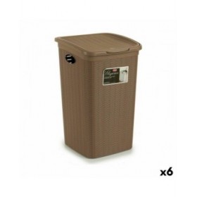 Cesto per i Panni Stefanplast Elegance Beige Plastica 50 L 36,5 x 54,5 x 38 cm (6 Unità)