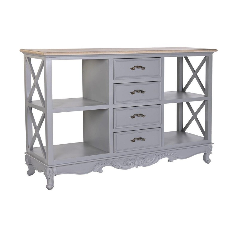 Credenza DKD Home Decor 132 x 40 x 84.5 cm 132 x 40 x 84,5 cm Naturale Grigio Legno di paulownia Legno MDF