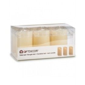 Set di Candele Oscillazione LED Crema 8 x 13 x 8 cm (6 Unità)
