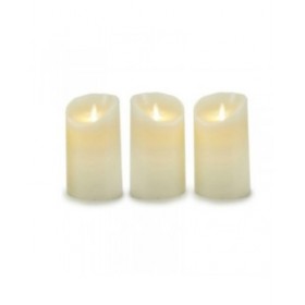 Set di Candele Oscillazione LED Crema 8 x 13 x 8 cm (6 Unità)
