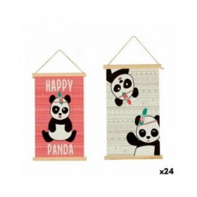 Decorazione da Parete Panda 1 x 54 x 33 cm (24 Unità)