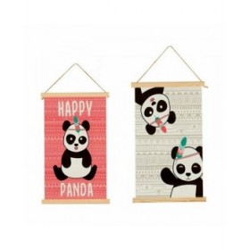 Decorazione da Parete Panda 1 x 54 x 33 cm (24 Unità)