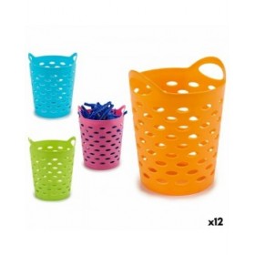 Cestino per Mollette Giallo Azzurro Arancio Rosa polistirene 14 x 17 x 14 cm (12 Unità)