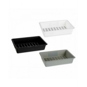 Contenitori per Cassetti Kinvara CN18799 Bianco Nero polipropilene 16 x 5 x 24 cm (36 Unità)